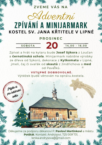 zpívání a minijarmark